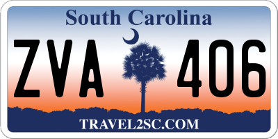 SC license plate ZVA406