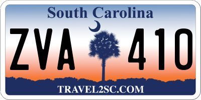 SC license plate ZVA410