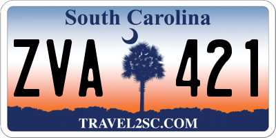SC license plate ZVA421