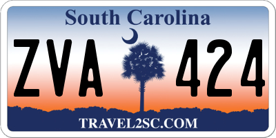 SC license plate ZVA424