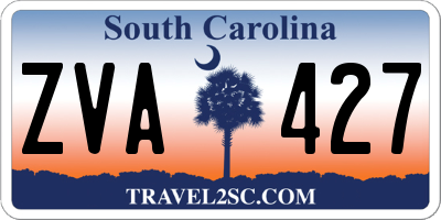 SC license plate ZVA427