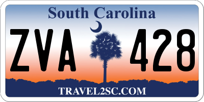 SC license plate ZVA428