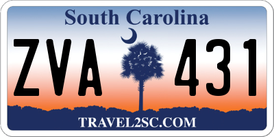 SC license plate ZVA431