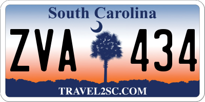 SC license plate ZVA434
