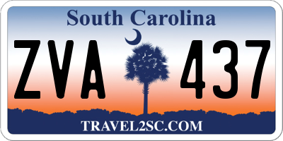 SC license plate ZVA437