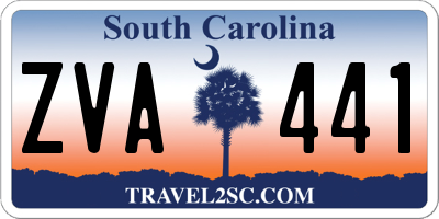 SC license plate ZVA441