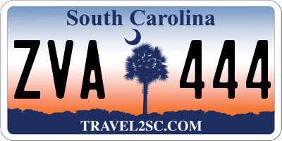 SC license plate ZVA444