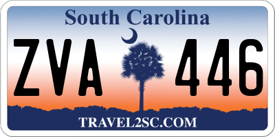 SC license plate ZVA446