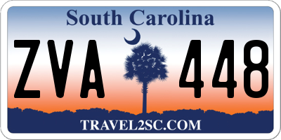 SC license plate ZVA448