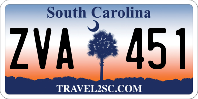 SC license plate ZVA451