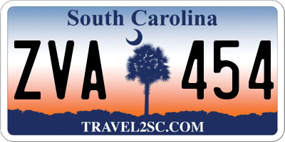 SC license plate ZVA454