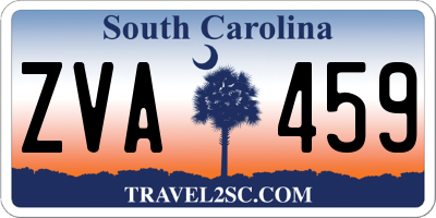 SC license plate ZVA459
