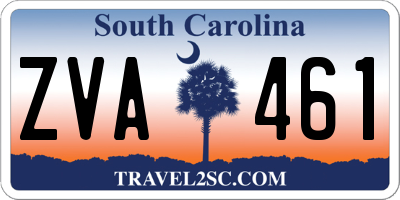 SC license plate ZVA461