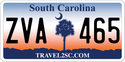 SC license plate ZVA465