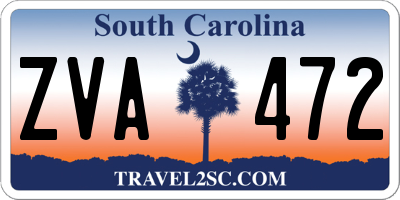 SC license plate ZVA472