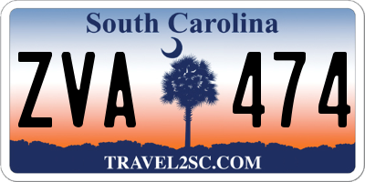 SC license plate ZVA474