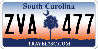 SC license plate ZVA477