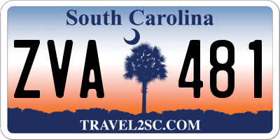 SC license plate ZVA481