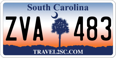 SC license plate ZVA483