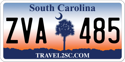 SC license plate ZVA485