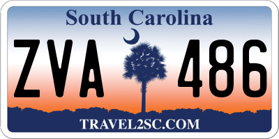 SC license plate ZVA486