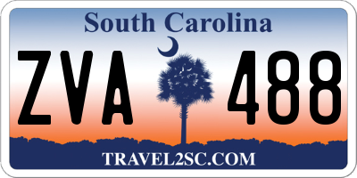 SC license plate ZVA488