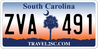 SC license plate ZVA491