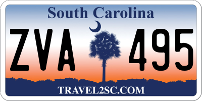 SC license plate ZVA495