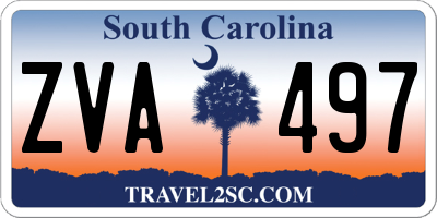 SC license plate ZVA497