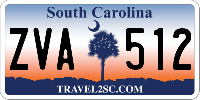 SC license plate ZVA512