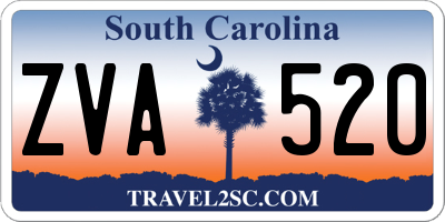 SC license plate ZVA520