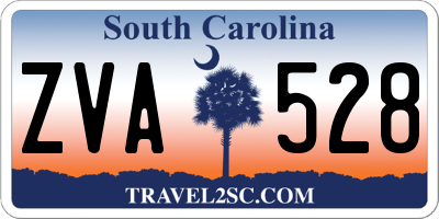 SC license plate ZVA528