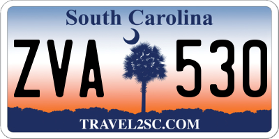 SC license plate ZVA530