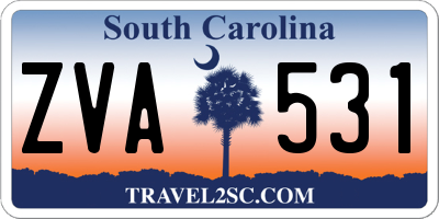 SC license plate ZVA531