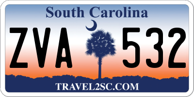 SC license plate ZVA532
