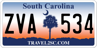 SC license plate ZVA534
