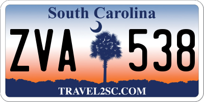 SC license plate ZVA538