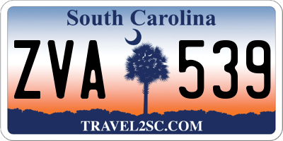 SC license plate ZVA539