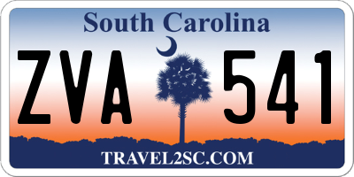 SC license plate ZVA541