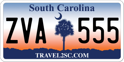 SC license plate ZVA555