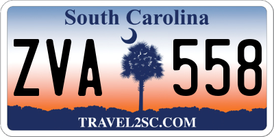 SC license plate ZVA558