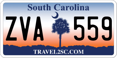 SC license plate ZVA559