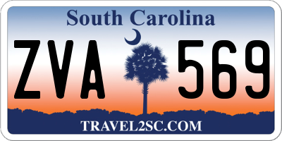 SC license plate ZVA569