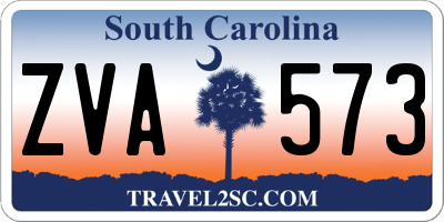 SC license plate ZVA573