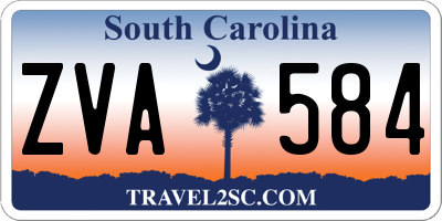 SC license plate ZVA584
