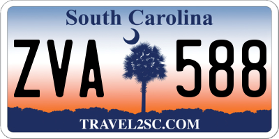 SC license plate ZVA588
