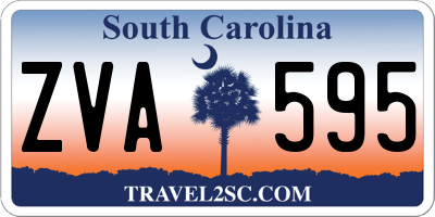SC license plate ZVA595