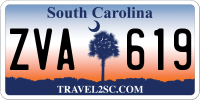 SC license plate ZVA619