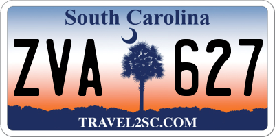 SC license plate ZVA627
