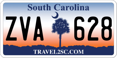 SC license plate ZVA628